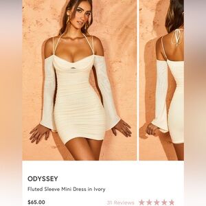 Tags on: Oh Polly Odyssey fluted sleeve mini dress